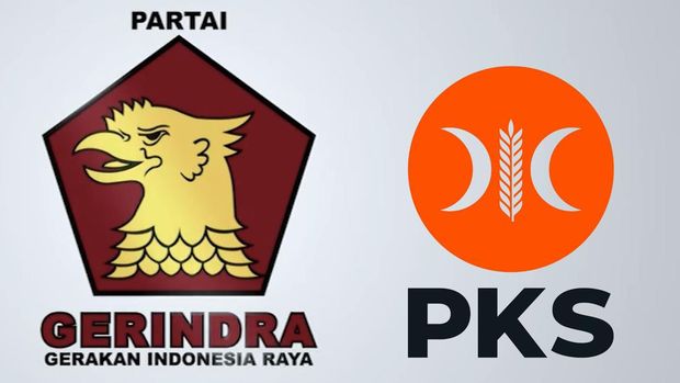 Kolase Logo Partai Gerindra dan Partai PKS. (Dok. Gerindra dan PKS)