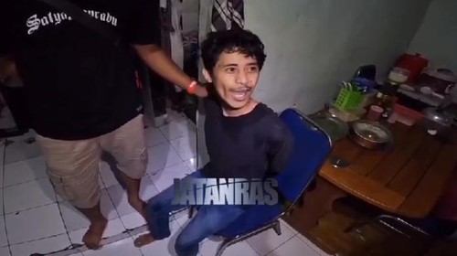 Mahasiswa inisial  MZY (25) asal Kelurahan Kekalik Jaya, Kecamatan, Sekarbela, Kota Mataram ditangkap, Kamis (4/7/2024). Foto: Humas Polresta Mataram.