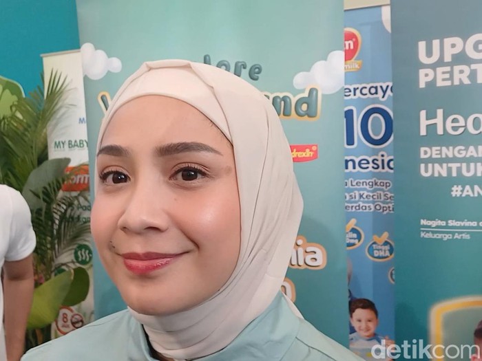 Nagita Slavina saat ditemui di kawasan Bekasi.