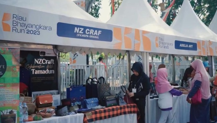 Pelaku UMKM saat event Riau Bhayangkara Run 2023 lalu. (Dok Polda Riau)