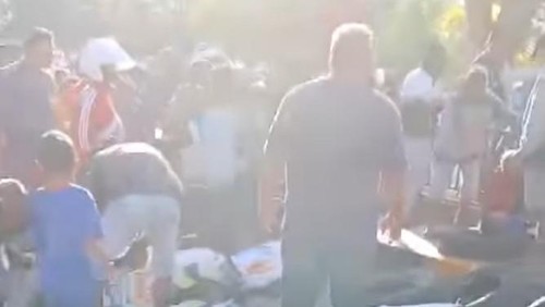 Tangkapan layar kejadian tabrakan saat ajang road race di TTS, NTT. (istimewa).