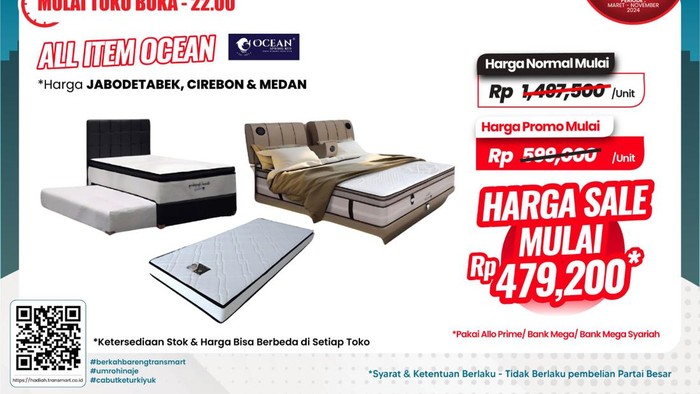 Banjir Diskon di Transmart Full Day Sale, Beli Tempat Tidur Cuma Segini