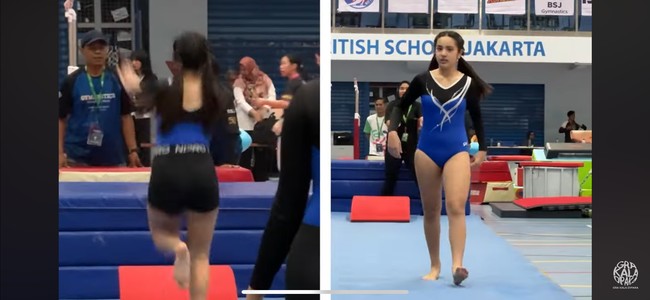 Mikha pun tampil menunjukkan bakatnya. Meski kedua orangtuanya, Nia dan Ardi tak melihat perlombaan Mikha, namun kedua adinya, Mainaka dan Magika tetap hadir untuk memberi semangat bagi sang kakak. Foto: YouTube/Nia Ramadhani Bakrie