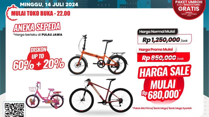 Murah Banget! Beli Sepeda di Transmart Full Day Sale Cuma Segini