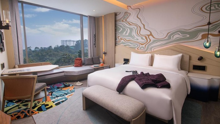 Pemandangan dari kamar di Indigo Hotel Dago Pakar.