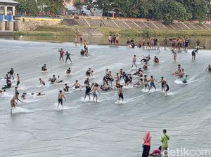 Diingatkan Bahaya Surfing di Bendung Simongan, Warga Bentak Anggota TNI