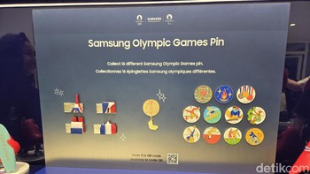 Hadiahnya berupa pin Olimpiade Foto: detikINET/Adi Fida Rachman