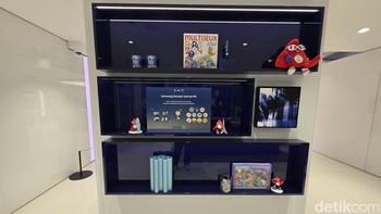 Ragam merchandise Olimpiade Paris 2024 juga bisa didapatkan di sini. Foto: detikINET/Adi Fida Rachman