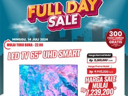 Smart TV LED 60 UHD Transmart Full Day Sale Diskon Rp 3,9 Juta
