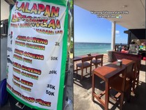 Wow! Warung Pecel Lele Ini Punya Pemandangan Laut Bali yang Cantik