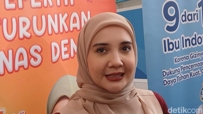 Zaskia Sungkar saat ditemui di kawasan Bekasi.