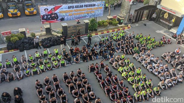 Apel siaga personel gabungan amankan pengesahan warga baru PSHT.