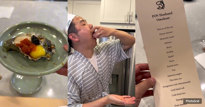 Sayang Istri! Suami Ini Cosplay jadi Chef Omakase di Rumah