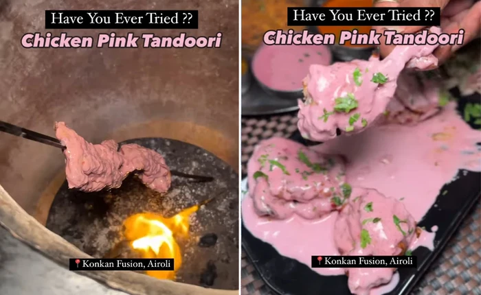 ayam barbie, ayam yang diselimuti saus pink