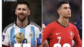 Ronaldo gagal membawa Portugal di Euro 2024, sedangkan Argentina berhasil di Copa America 2024. Foto: X