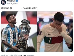 Messi Angkat Trofi Copa America, Ronaldo yang Kena Ejek