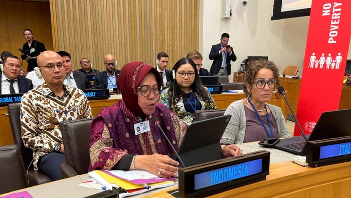 Mensos Tri Rismaharini berbicara di Forum Politik Tingkat Tinggi (High Level Political Forum) yang digelar di New York