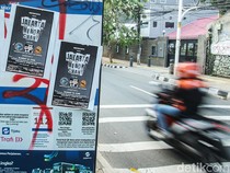Duh, Papan Informasi JakLingko Kena Vandalisme