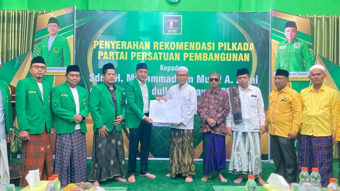 Pasangan Gus Mamak-Abdullah Hidayat menerima rekomendasi dari PPP untuk maju Pilbup Sampang.