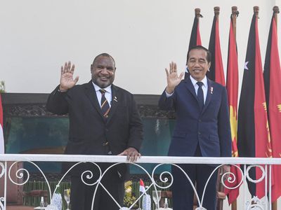 Potret Jokowi Sambut PM Papua Nugini di Istana Bogor