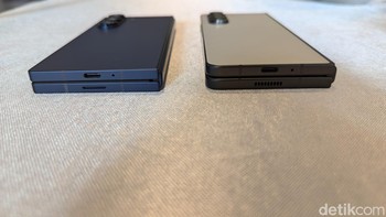 Samsung mengatakan Galaxy Z Fold 6 adalah model paling ringan di seluruh lini Galaxy Z Fold dengan bobot 239 gram. Foto: Virgina Maulita Putri/detikINET