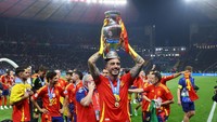 Spanyol menjadi juara Piala Eropa 2024 setelah mengalahkan Inggris 2-1 pada final yang berlangsung di Stadion Olimpiade Berlin, Minggu (14/7). REUTERS/Lee Smith
