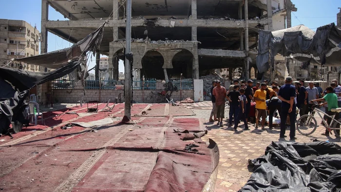 Serangan masjid darurat di Gaza yang tewaskan 22 orang, Sabtu (13/7/2024).