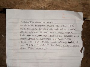 Bocah di Ogan Ilir Tinggalkan Surat Saat Minggat: Mak Dak Usah Nanges