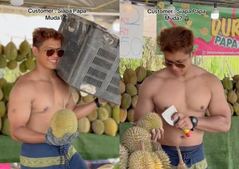 Viral Karena Jualan Durian Telanjang Dada, Penjual Ini Minta Maaf