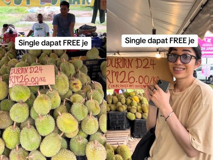 Wow! Gerai Ini Beri Durian Gratis Khusus untuk Para Jomblo