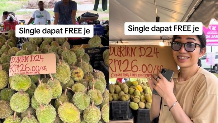 Wow! Gerai Ini Beri Durian Gratis Khusus untuk Para Jomblo
