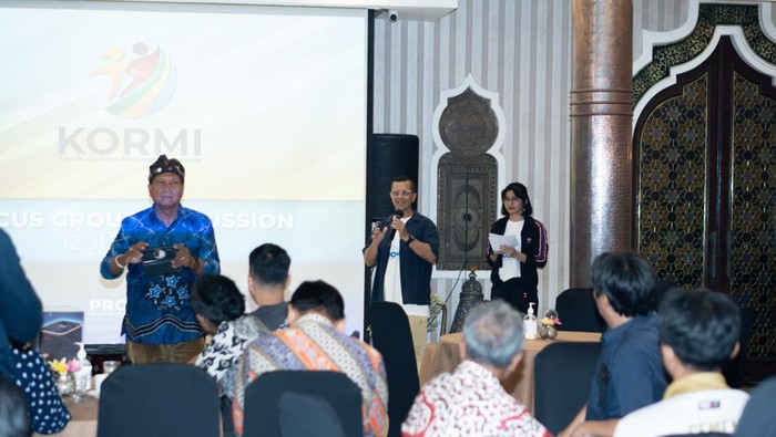 Kormi mengadakan FGD , Jumat (12/7/2024) malam WIB di Rumah Marocco, Menteng, Jakarta Pusat. FGD tersebut diikuti oleh sekitar 70 Induk Olahraga (Inorga) yang berhimpun di bawah Kormi Nasional.