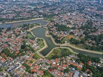 Foto Udara Tandon Raksasa Anti Banjir di Tangsel