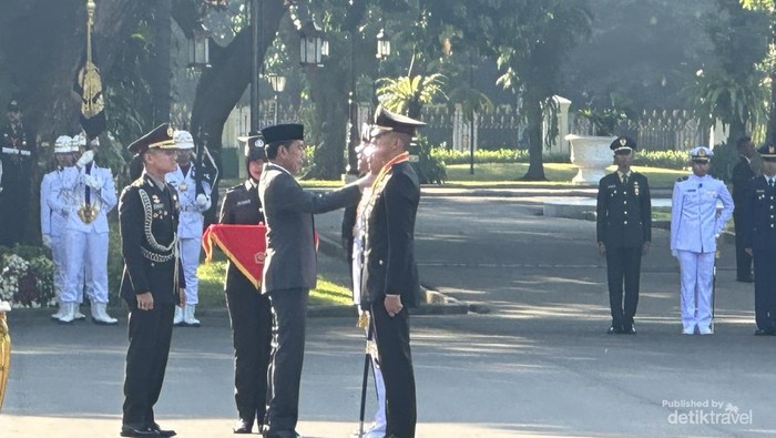 Jokowi lantik para perwira TNI-Polri (Isal/detikcom)