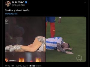 Meme Messi dan Shakira Satukan Kekuatan di Final Copa America