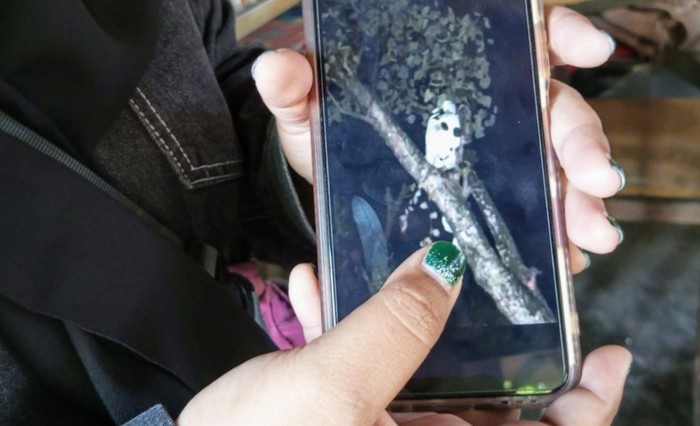 Penampakan pocong terpotret kamera ponsel di Situbondo.