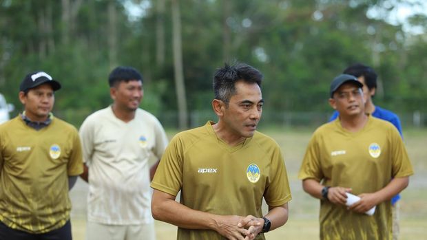 Pemusatan latihan PSIM Jogja di Kaliurang, Sleman, Senin (15/7/2024).