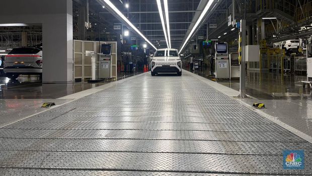 PT Hyundai Motor Manufacturing Indonesia (HMII). (CNBC Indonesia/Rindi Salsabilla)