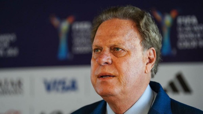 BOGOTA, COLOMBIA - JUNE 5: Ramon Jesurun, president of the FCF, during the draw for the FIFA U-20 Womens World Cup Colombia 2024 on June 5, 2024 in Bogota, Colombia. (Photo by Andres Rot - FIFA/FIFA via Getty Images)