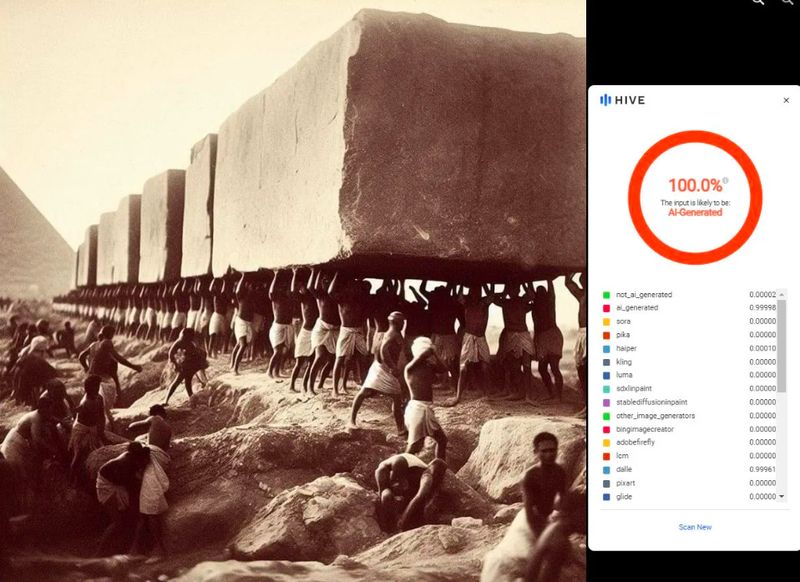 Viral foto pekerja bangun Piramida