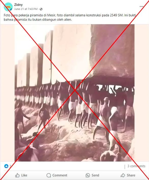 Viral foto pekerja bangun Piramida