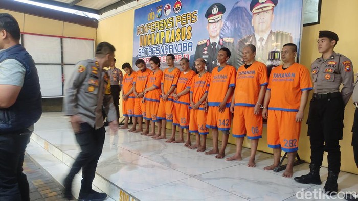 9 tersangka narkoba ditangkap Polresta Sidoarjo