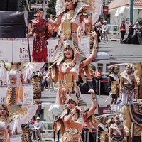 Dalam foto juga terlihat Aurelie berlenggak-lenggok sambil sedikit menari mengikuti tokoh Cleopatra yang diperankannya. Bagaimana menurutmu penampilan Aurelie? Foto: Instagram/@aurelie/@rezonda.jpg