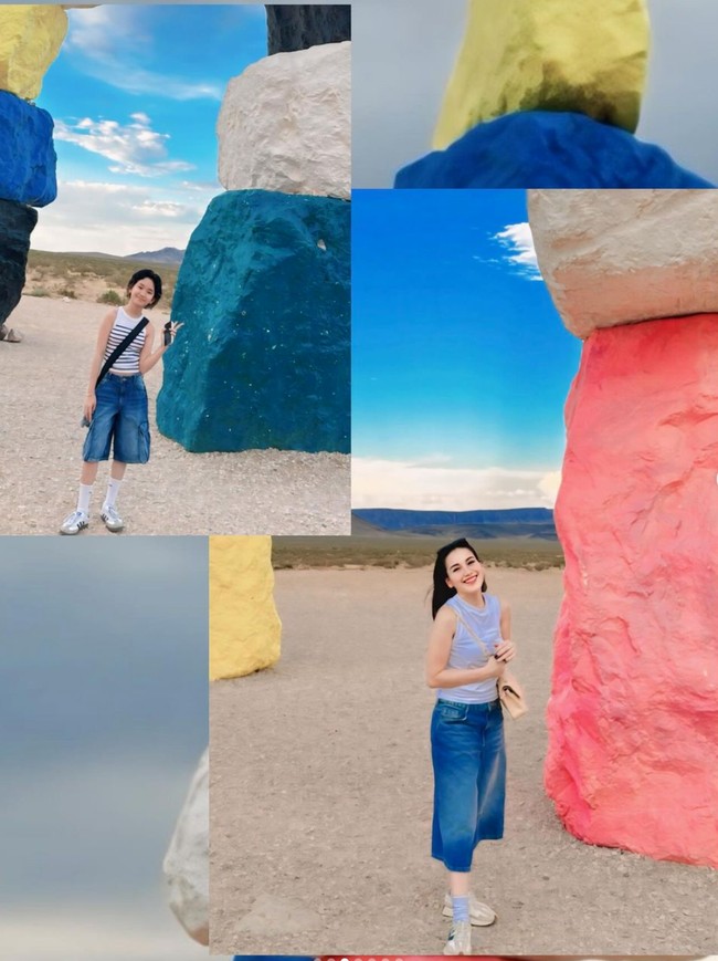 Tampil kompak, dalam foto yang satu ini Bilqis dan Ayu memilih mengenakan kaos tanpa lengan dengan celana jeans yang memiliki panjang di bawah lutut. Keduanya juga melengkapi penampilannya dengan kaos kaki sebetis dan sepatu. Foto: Instagram/@ayutingting92