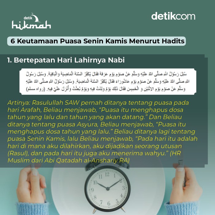 Infografis Keutamaan Puasa Senin Kamis
