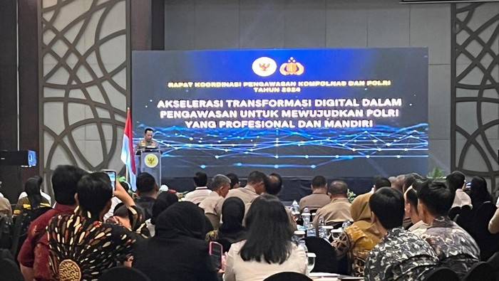 Kapolri hadiri Rakorwas Kompolnas dan Polri 2024 (Rumondang/detikcom)