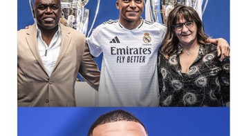 Mbappe datang bersama orang tua tercinta. Foto: Twitter