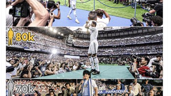 Bahkan jumlah fans yang datang pun diestimasi sama. Foto: Twitter