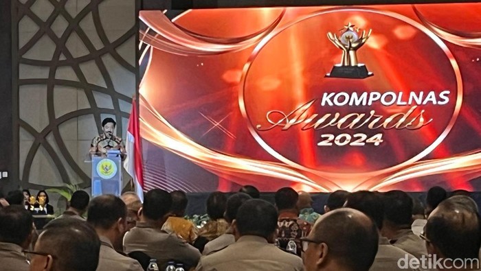 Menko Polhukam Hadi Tjahjanto di Kompolnas Awards 2024 (Ondang/detikcom)