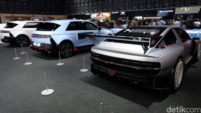 PT Hyundai Motors Indonesia (HMID) hari ini resmi meluncurkan high-performance electric vehicle (EV) unggulannya, Ioniq 5 N di ajang pameran Gaikindo Indonesia International Auto Show (GIIAS) 2024 di ICE BSD City, Tangerang, Rabu (17/7/2024).